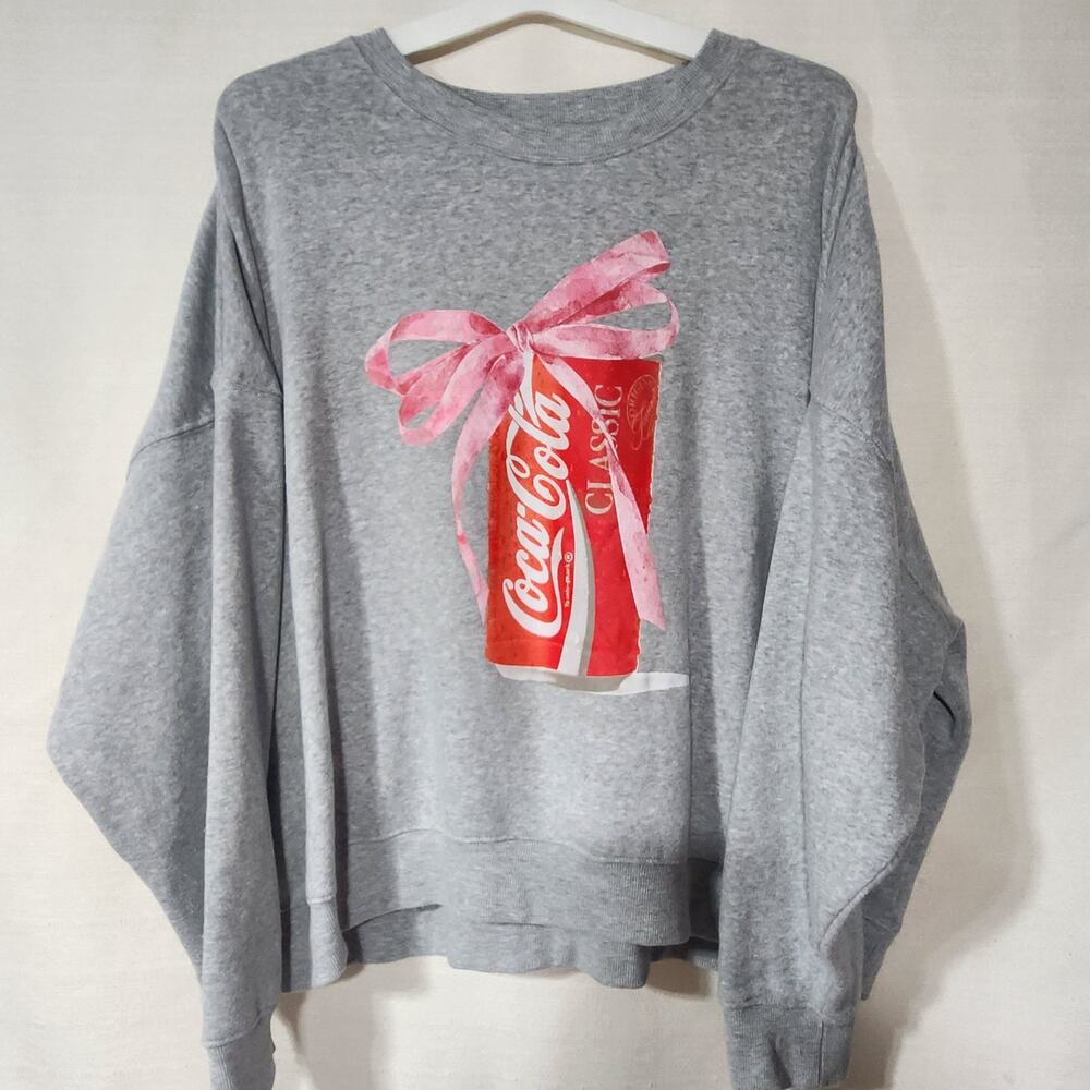 Coca Cola Gray sweatshirt XXL women